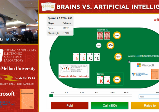 Brains vs. AI $100K Challenge: Po prvním dni prohrává umělá inteligence $148.000