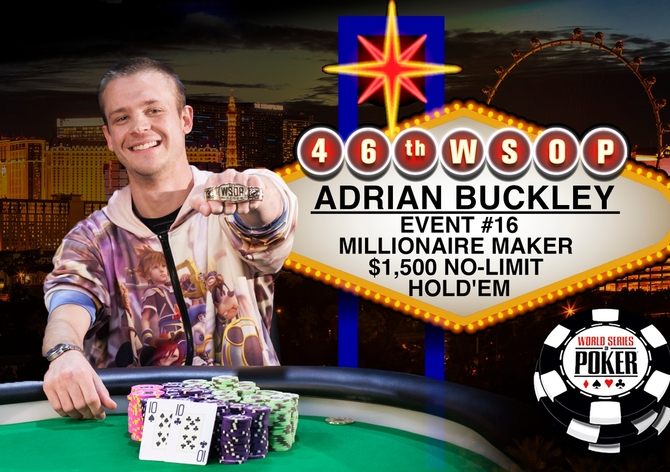 WSOP: Novým dolarovým milionářem je inženýr z Colorada Adrian Buckley!
