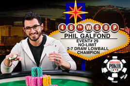 WSOP: Phil Galfond zvítězil v $10K NL 2-7D Championship, získal druhý náramek