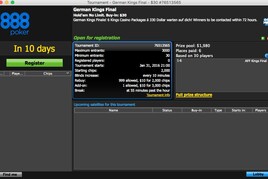 888: Vyhrajte jeden ze šesti balíčků v hodnotě €330 na &quot;German Poker Days&quot; 