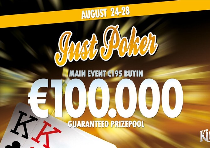 JUST POKER! Festival garantující €100.000 při buyinu €195 +€37K GTD v Side Eventech!