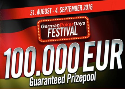 Jedna z nejoblíbenějších sérií „German Poker Days“ je zpět“ A s ní i Main-Event s garancí €100.000!