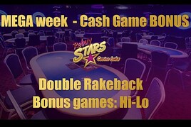 Cash Game Bonus v Rebuy Stars Casino Luka: Double Rakeback a Bonusové hry: Hi-Lo