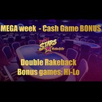Cash Game Bonus v Rebuy Stars Casino Luka: Double Rakeback a Bonusové hry: Hi-Lo