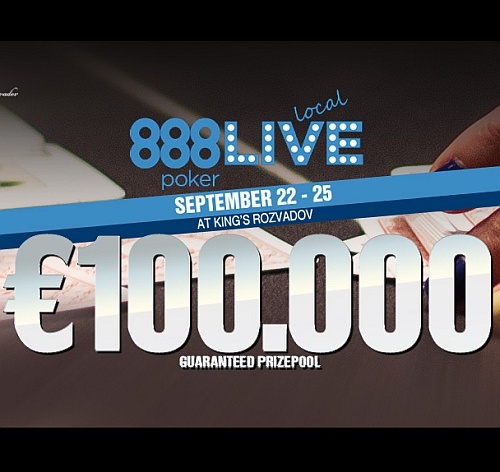 Zbrusu nová serie „888Live Local“ zavítá do rozvadovského King‘s! Main Event garantuje €100.000