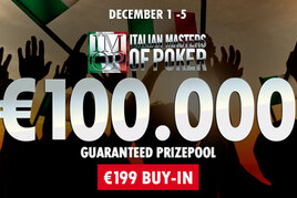 Začátkem prosince zažije Rozvadov &quot;Itálii&quot; v rámci IMOPu - Main Event garantuje €100.000 za  €180+19