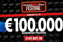 German Poker Days jsou zpět – Main-Event garantuje €100.000 za €149!