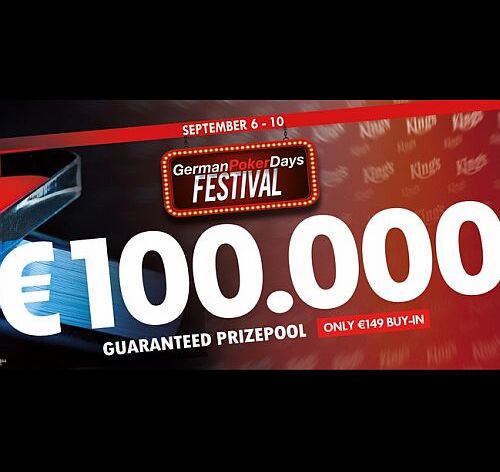 German Poker Days jsou zpět – Main Event garantuje €100.000 za €149!