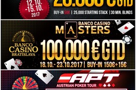 Říjen přinese do Banco Casino Bratislava parádní turnaje!