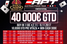 V Bratislavě dnes startuje Austrian Poker Tour s garancí €40.000!