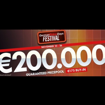 Na Rozvadov se vrací German Poker Days €200K GTD