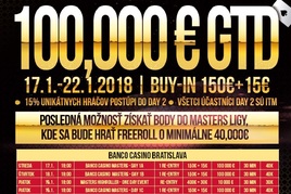 Banco Casino Masters s €100K GTD začíná už ve středu! Poslední šance na body do ligy!