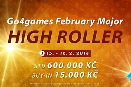 Go4Games Hodolany: February Major High Roller nabízí garanci 600.000 Kč!