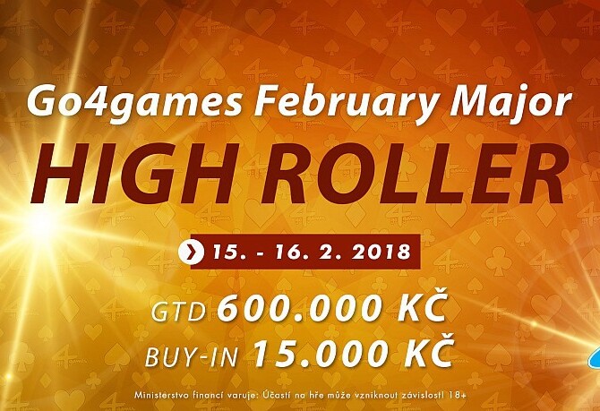 Go4Games Hodolany: February Major High Roller nabízí garanci 600.000 Kč!