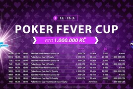 Březnový Poker Fever Cup nese znovu garanci 1.000.000 Kč!