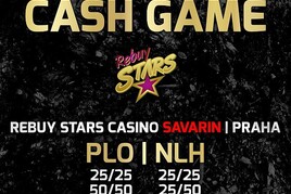 Nonstop Cash game v centru Prahy jedině v Rebuy Stars s rakebackem 250.000 Kč