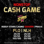 Nonstop Cash game v centru Prahy jedině v Rebuy Stars s rakebackem 250.000 Kč