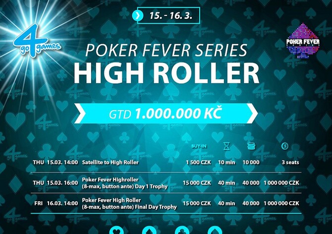 G4G: Poker Fever High Roller o 1.000.000 Kč už od čtvrtka