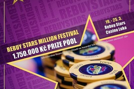 Rebuy Stars Million Festival celkem o 1.750.000 korun! Začínáme už dnes