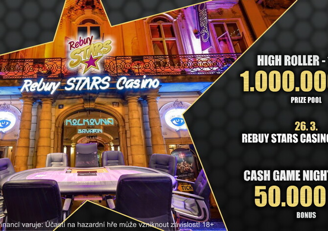 High Roller o 1.000.000 korun a Cash Game Night s bonusem 50.000 Kč míří v pondělí do Savarinu! 