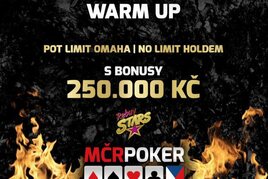 Cash Game Warm Up MČR Poker v Rebuy Stars s bonusy 250.000 Kč začíná už dnes  