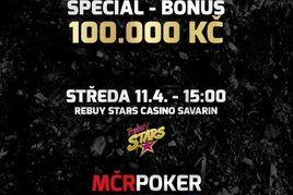 Středeční Cash Game Speciál MČR s bonusem 100.000 Kč na Savarinu