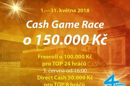 Cash Game Race celý květen v Hodolanech
