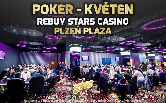 Rebuy Stars Casino Plaza v Plzni v květnu rozdá na turnajích celkem 1.400.000 korun!
