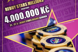Rebuy Stars Millions s vysokými prize pooly 4.000.000 korun