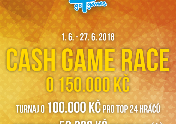 Červnová poker Cash Game Race v Hodolanech o 150.000 Kč