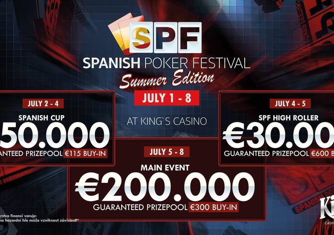Spanish Poker Festival v King&#039;s ozdobí Main Event s garancí €200.000