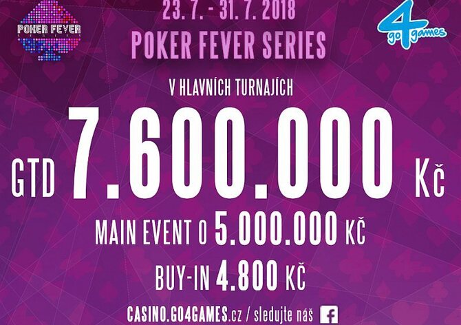 Poker Fever Series v olomouckém Go4games garantuje celkem 7,6 milionu!