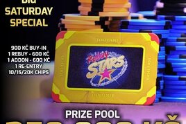 Big Saturday Special láká do plzeňské pobočky Rebuy Stars na 250.000 korun! 