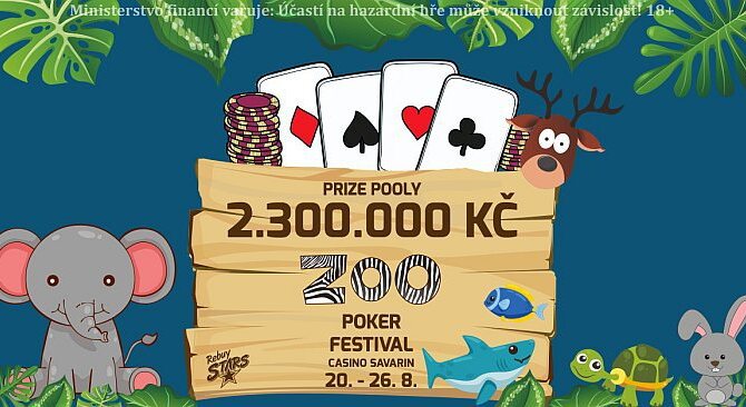 ZOO poker festival přiváží do Savarinu týden plný zábavných speciálů s prize pooly 2.300.000 korun