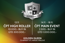 Nové Casino Golden Queen se stane hostitelem poslední letošní ČPT!