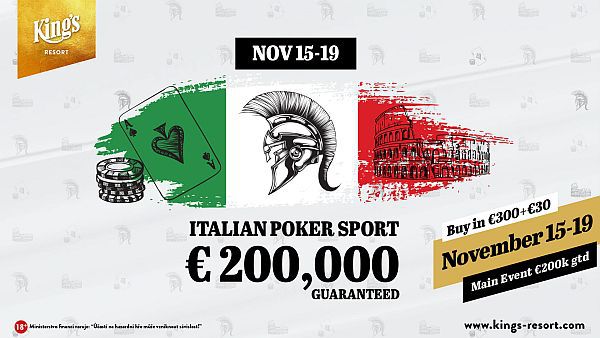 Do King&#039;s opět přicestují Italové, Main Event IPS garantuje €200.000