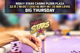 Nezmeškejte Big Thursday o 300.000 Kč v plzeňské pobočce Rebuy Stars!