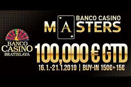 Banco Casino Masters €100.000 GTD se vrací do Bratislavy začátkem roku 2019!