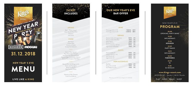 NYE menu