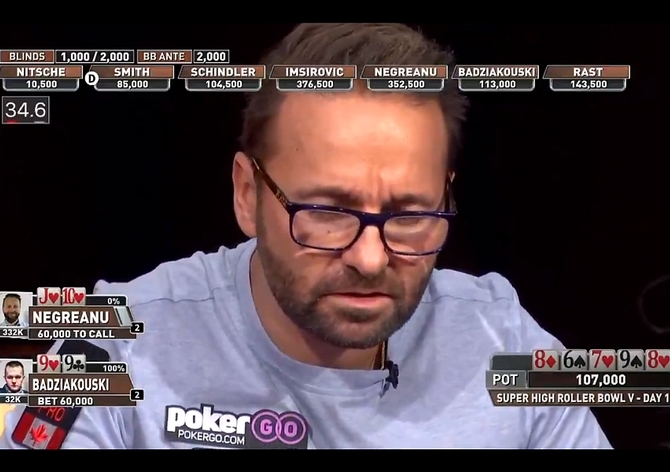 VIDEO: Spektakulární fold Daniela Negreanu v Super High Roller Bowlu!