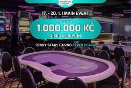 Pilsen Winter Poker Festival o 1.500.000 Kč v lednu obsadí Rebuy Stars Casino Plzeň Plaza! 