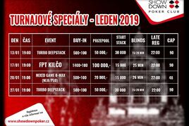 Showdown a turnajové speciály v lednu !