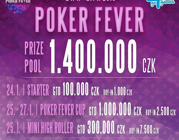Poslední lednový víkend míří do G4G Hodolany oblíbený Poker Fever Cup 1M GTD!