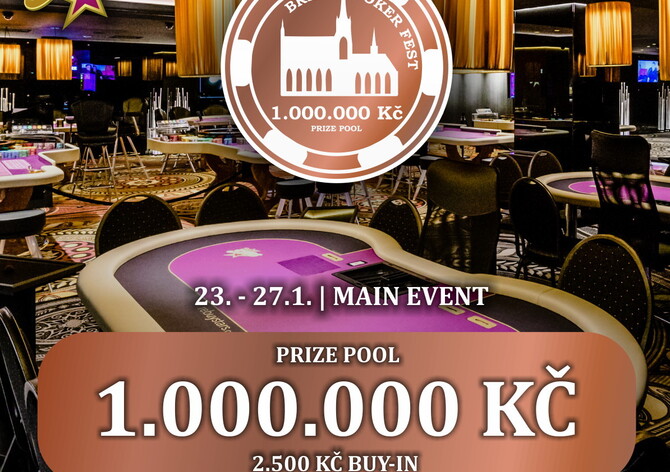 Main Event Brno Poker Festu o 1.000.000 Kč v Rebuy Stars začíná ve středu