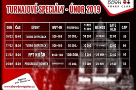 Showdown a turnajové speciály v únoru !