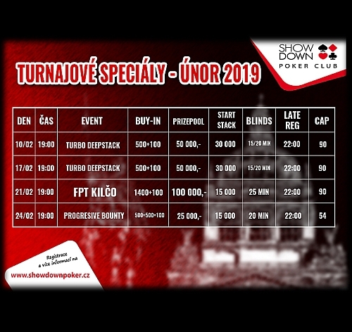 Showdown a turnajové speciály v únoru !