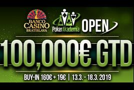 Kdo se stane šampionem Pokerakademia Open €100K GTD? Očekává se masivní účast!