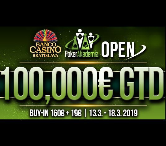Kdo se stane šampionem Pokerakademia Open €100K GTD? Očekává se masivní účast!