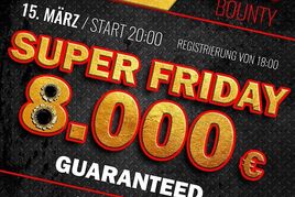 Cínovec: 8.000€ GTD, pátek 15.března největší garance v ústeckém kraji v Casino Imperial Zinnwald!