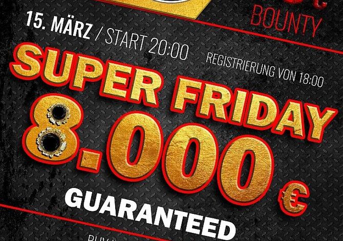 Cínovec: 8.000€ GTD, pátek 15.března největší garance v ústeckém kraji v Casino Imperial Zinnwald!